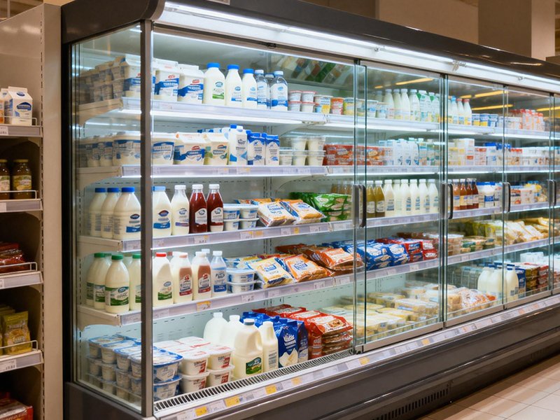 Home scene diagram of supermarket display cabinet